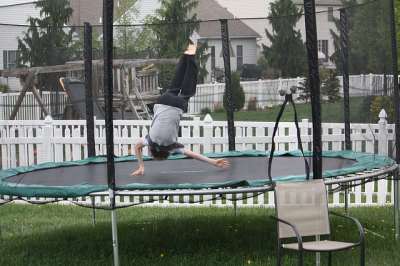 Trampolin sicher netz