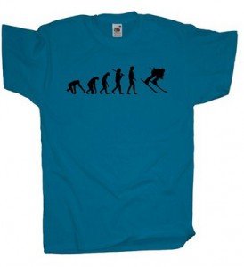 Skifahrer-Evolution T-Shirt