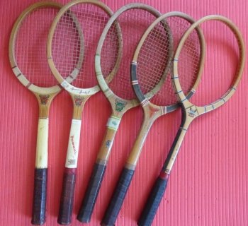 Holz Tennisschlaeger Antik Geschichte