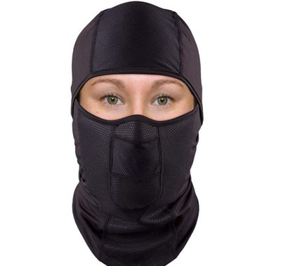 Skimaske unter Fahrradhelm XL Sturmhaube Kopfhaube aus Micro Fleece 